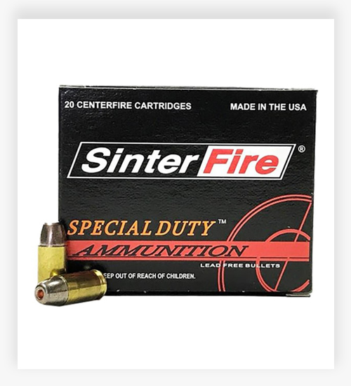 SinterFire Special Duty 9mm Luger Ammo HP Brass Cased