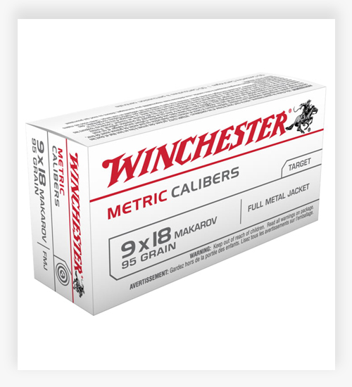 Winchester USA Handgun Metric Calibers 9x18mm Makarov Ammo