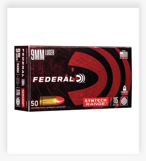 Federal Premium Centerfire Handgun Ammunition Luger 115 Grain Syntech TSJ 9mm Ammo