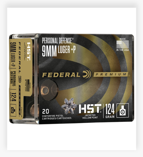 Federal Premium 9mm +P 124 Grain HST JHP Ammo