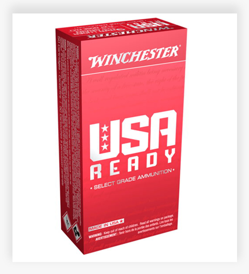 Winchester USA READY Luger 115 Grain FMJ Flat Nose 9mm Ammo