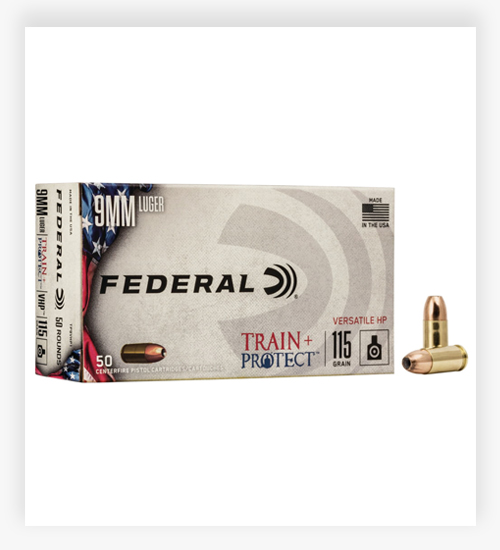 Federal Premium Centerfire Handgun Ammunition 9mm Luger 115 Brass For Reloading