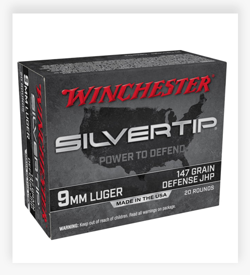 Winchester Silvertip 9mm Luger 147 Grain JHP 9mm Ammo