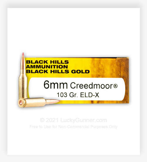Black Hills Gold 6mm Creedmoor 103 Grain ELD-X