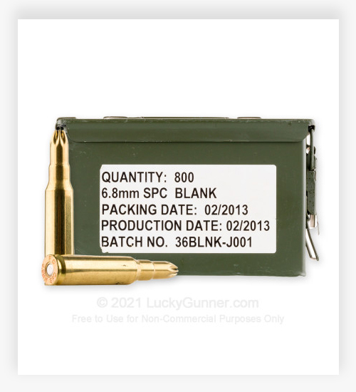 Federal 6.8 SPC Blank 800 Rounds in Ammo Can