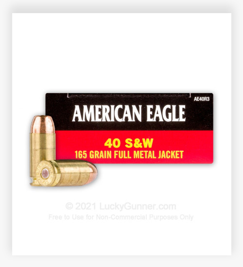 Federal American Eagle 40 S&W Ammo 165 Grain FMJ
