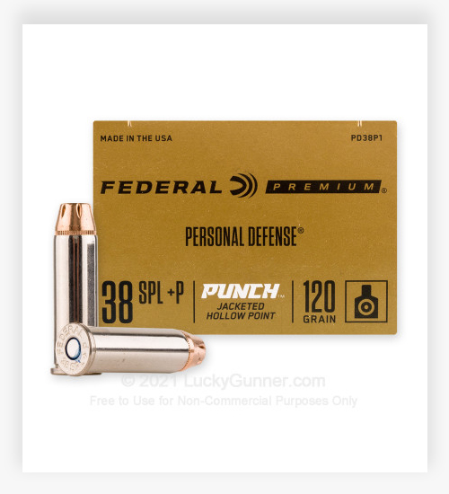 Federal Punch 38 Special +P 120 Grain JHP 