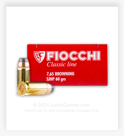 Fiocchi Classic Line 32 ACP 60 Grain SJHP 