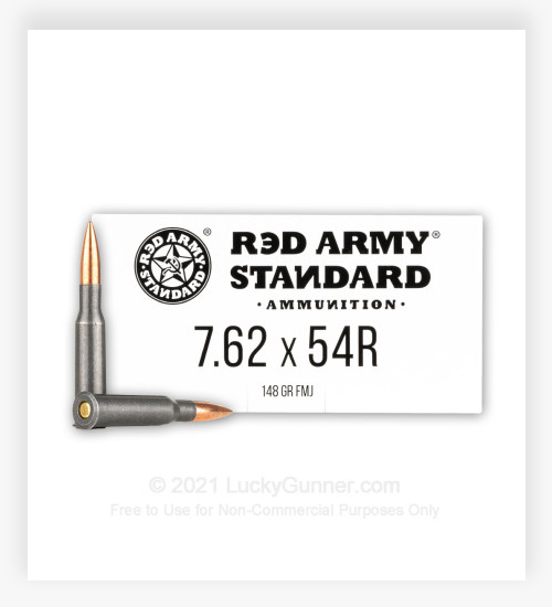 Red Army Standard 7.62x54r Ammo 148 Grain FMJ