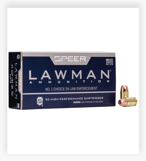 Speer Lawman Handgun Training 185 Grain Total Metal Jacket .45 GAP Ammo