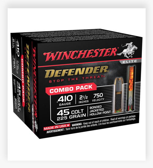Winchester DEFENDER HANDGUN 410 Bore 225 GR 2.5" 45 Long Colt Ammo