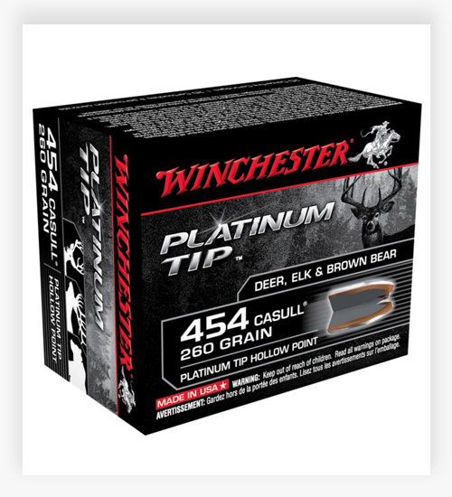 Winchester PLATINUM TIP HOLLOW POINT 260 GR 454 Casull Ammo