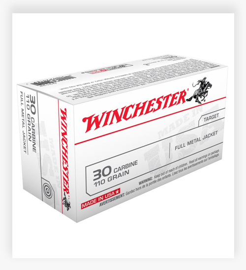 Winchester USA RIFLE .30 Carbine 110 GR Full Metal Jacket 30 Carbine Ammo