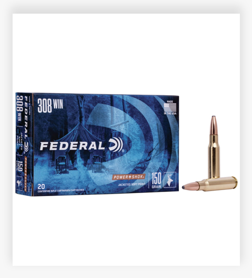 Federal Premium Power-Shok .308 Winchester 150 GR Jacketed Soft Point Ammo
