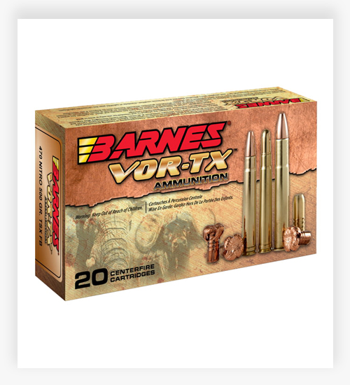 Barnes Vor-Tx Safari Centerfire 400 GR Banded Solid Round Nose .416 Remington Magnum Ammo