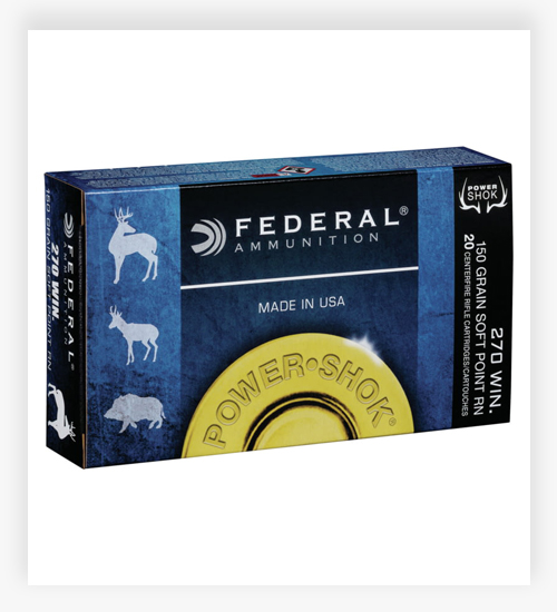 Federal Premium Power-Shok .270 Winchester 150 GR Jacketed Soft Point 270 Ammo