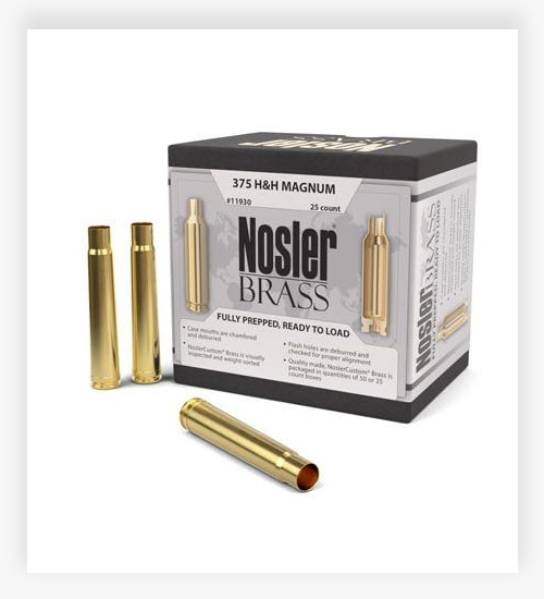 Nosler Custom Rifle Brass 375 H&H Magnum Ammo