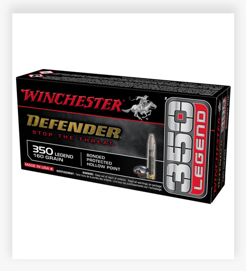 Winchester Defender 160 Grain Bonded PHP Rifle Ammunition 350 Legend Ammo