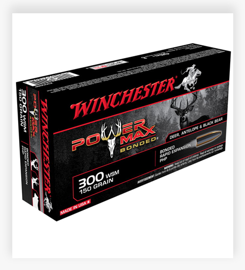 Winchester POWER MAX BONDED 150 GR Notched Protected Hollow Point 300 Winchester Short Magnum Ammo