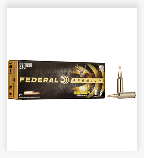 Federal Premium BERGER HYBRID HUNTER 140 GR 270 Win Short Magnum Ammo