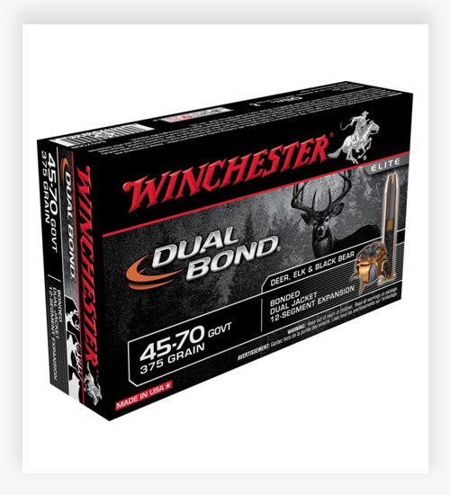 Winchester DUAL BOND .45-70 Government 375 GR Bonded Dual Jacket Ammo