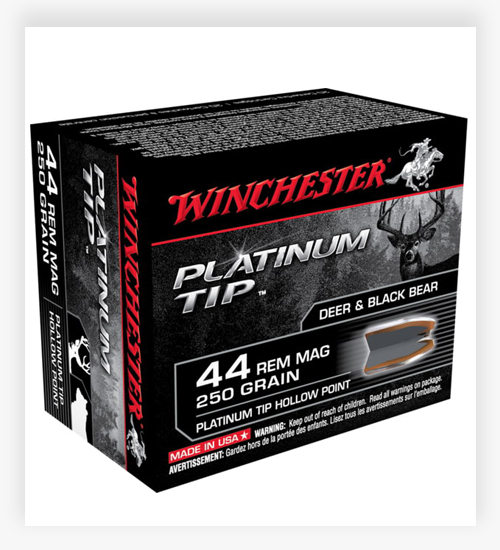 Winchester 250 GR Platinum Tip Hollow Point 44 Magnum Ammo