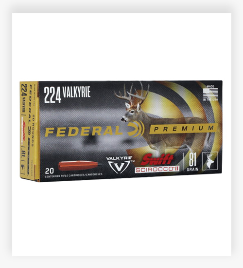 Federal Premium Swift Scirocco 224 Valkyrie Ammo