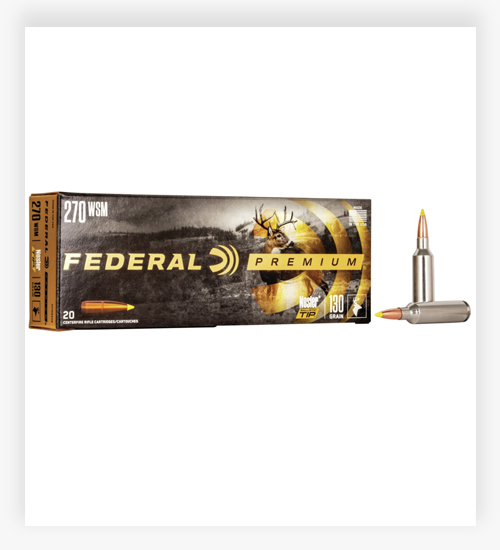 Federal Premium VITAL-SHOK 130 GR Nosler Ballistic Tip 270 Winchester Short Magnum Ammo