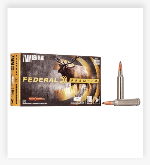 Federal Premium VITAL-SHOK 160 GR Nosler Partition 7mm Rem Magnum Ammo