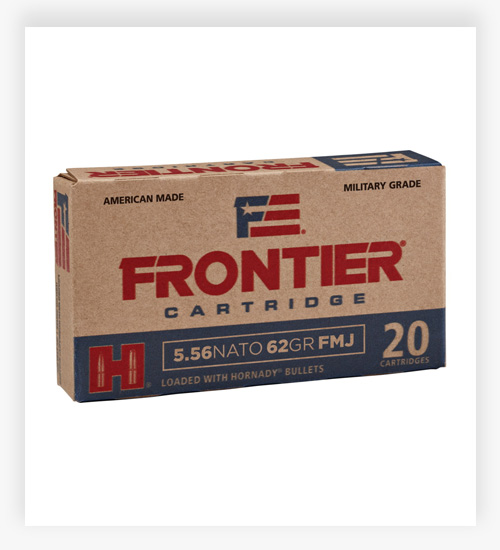 Hornady Frontier 5.56x45mm NATO 62 Grain Full Metal Jacket 5.56 Ammo