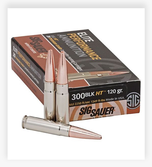 Sig Sauer Elite Hunting Solid Copper .300 AAC Blackout 120 grain Open Tip Match Ammo