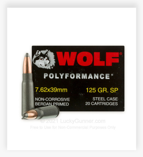 WOLF Polyformance 7.62x39 Ammo 125 GR SP