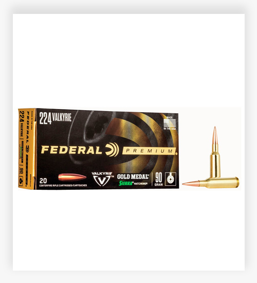 Federal Premium Gold Medal Sierra MatchKing 77 Grain 224 Valkyrie Ammo