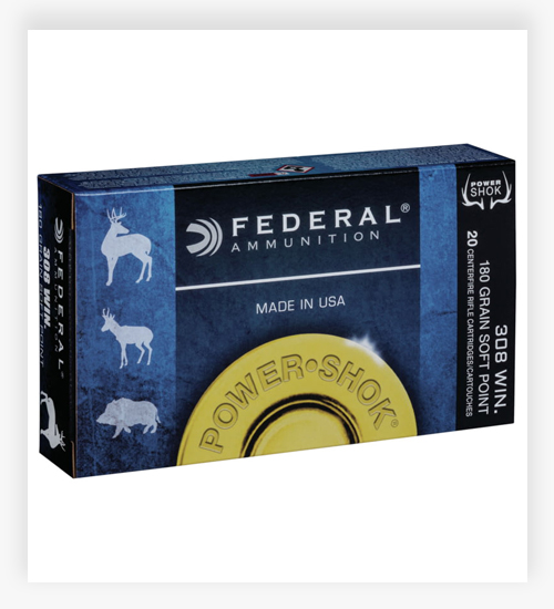 Federal Premium Power-Shok .308 Winchester 180 GR Jacketed Soft Point 308 Ammo