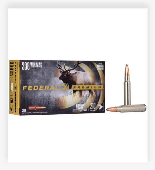 Federal Premium VITAL-SHOK 210 grain Nosler Partition .338 Winchester Magnum Ammo