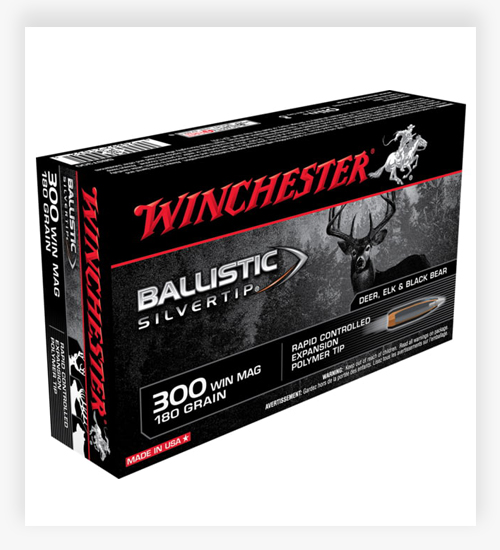 Winchester BALLISTIC SILVERTIP .300 Winchester Magnum 180 GR Fragmenting Polymer Tip Ammo