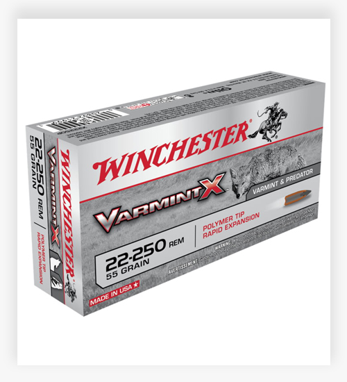 Winchester VARMINT X RIFLE 55 GR Rapid Expansion Polymer Tip .22-250 Remington Ammo