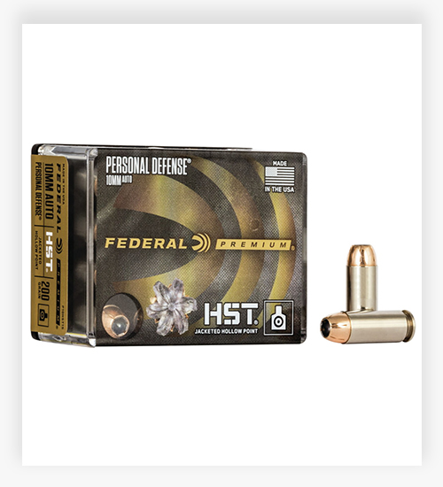 Federal Premium Ammunition 10mm Ammo 200 GR HST Jacketed Hollow Point