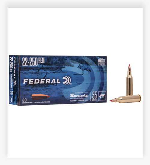 Federal Premium HORNADY V-MAX BULK 55 GR Hornady V-Max .22-250 Remington Ammo