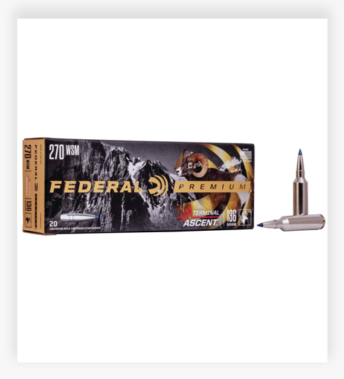 Federal Premium TERMINAL ASCENT 136 GR 270 Win Short Magnum Ammo