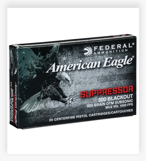 Federal American Eagle 220 Grain OTM Subsonic 300 AAC Blackout Ammo
