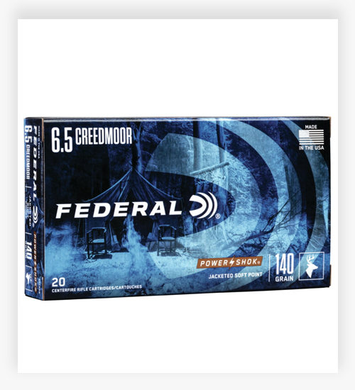 Federal Power Shok 6.5 Creedmoor 140 GR Jacketed Soft Point Ammo
