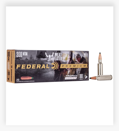 Federal Premium VITAL-SHOK 180 GR Trophy Copper 300 Win Short Magnum Ammo