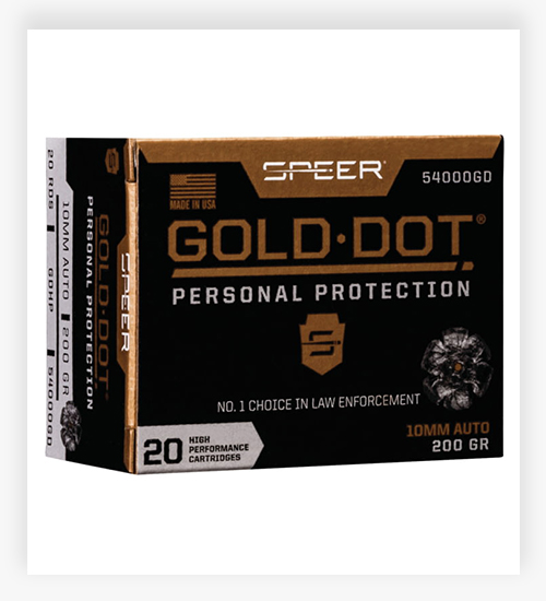 Speer Gold Dot Auto 200 GR Gold Dot Hollow Point 10mm Ammo