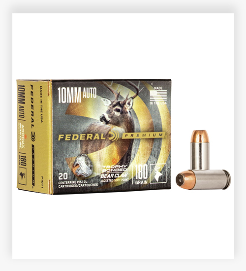 Federal Premium Auto 180 GR Trophy Bonded Bear Claw 10mm Ammo