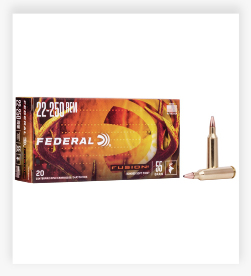 Federal Premium FUSION .22-250 Remington 55 GR Fusion Soft Point Ammo