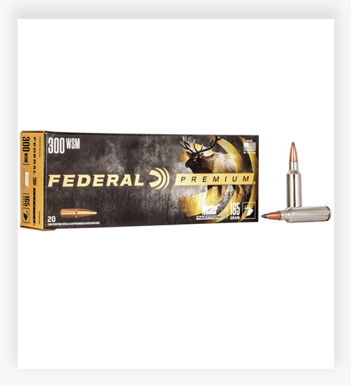 Federal Premium VITAL-SHOK 165 GR Nosler Partition 300 Winchester Short Magnum Ammo