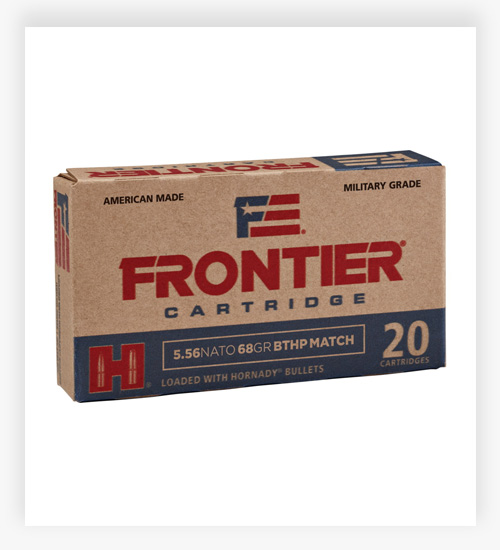 Hornady Frontier 5.56x45mm NATO 68 Grain Boat-Tail Hollow Point 5.56 Ammo