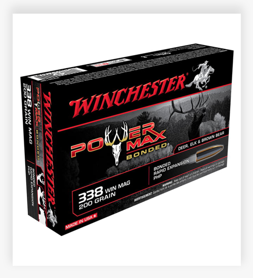 Winchester POWER MAX BONDED 200 GR 338 Win Mag Ammo