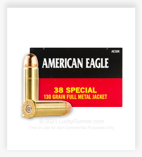 Federal American Eagle 38 Special Ammo 130 Grain FMJ